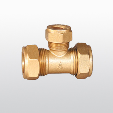 K-654 黃銅卡套異徑三通