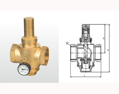 729 Y13X-16T 黃銅活塞式可調減壓閥